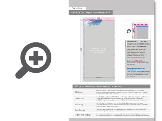 Product Bild briefpapier_din_lang__4_0_farbig_(vorderseite__4_sonderfarben_hks___r__ckseite__unbedruckt)