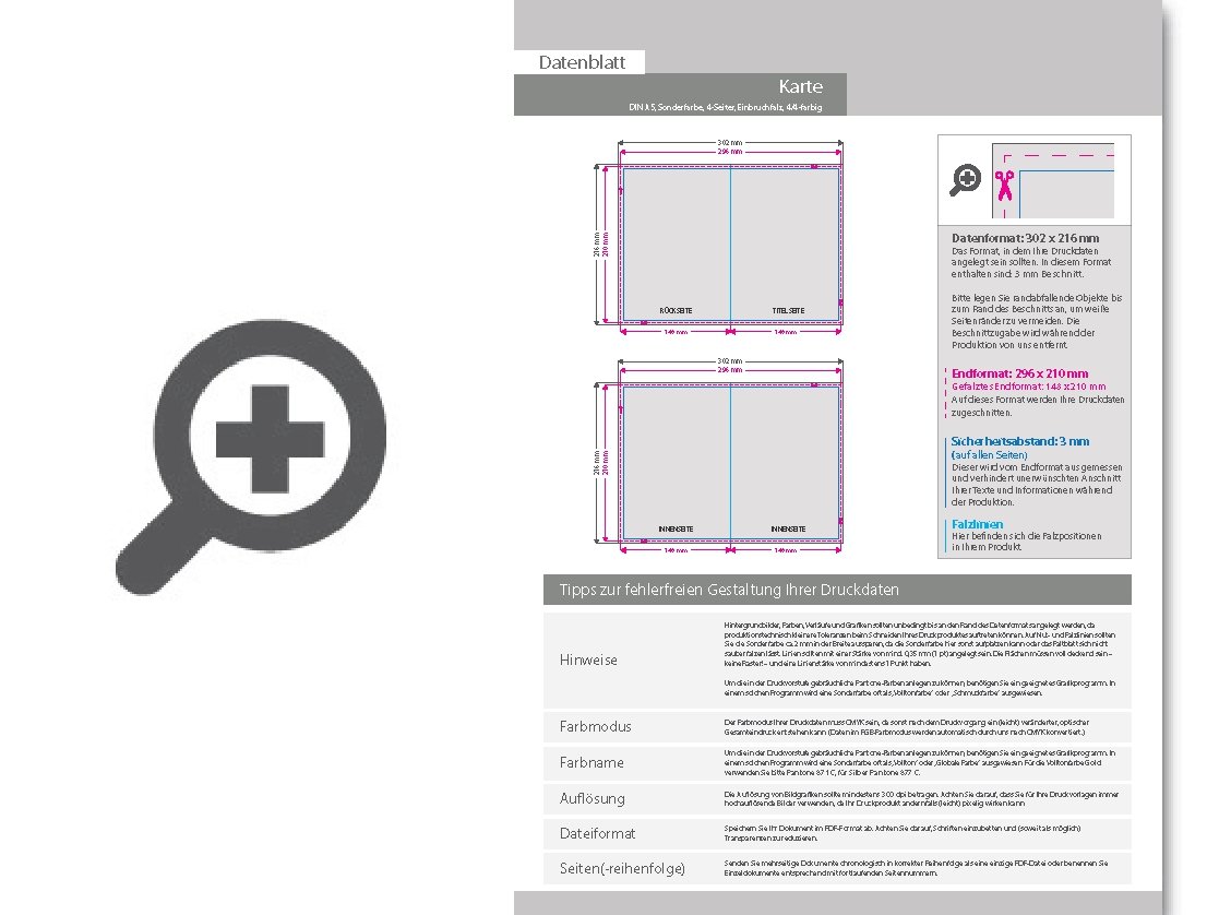 Product Bild trauerkarte_din_a5_4-seiter_4_4_farbig_+_sonderfarbe_silber
