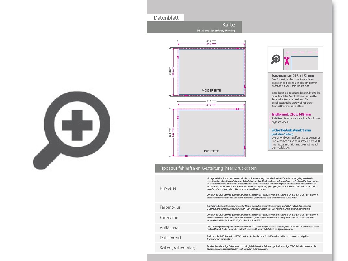 Product Bild trauerkarte_din_a5_quer_4_4_farbig_+_sonderfarbe_silber