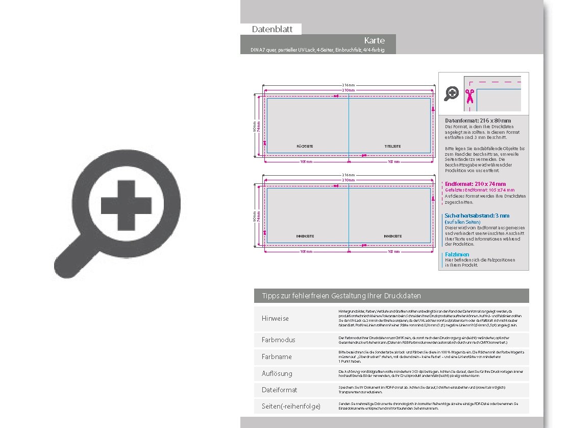 Product Bild hochzeitskarte_din_a7_quer_4-seiter_4_4_farbig_mit_beidseitig_partieller_uv-lackierung