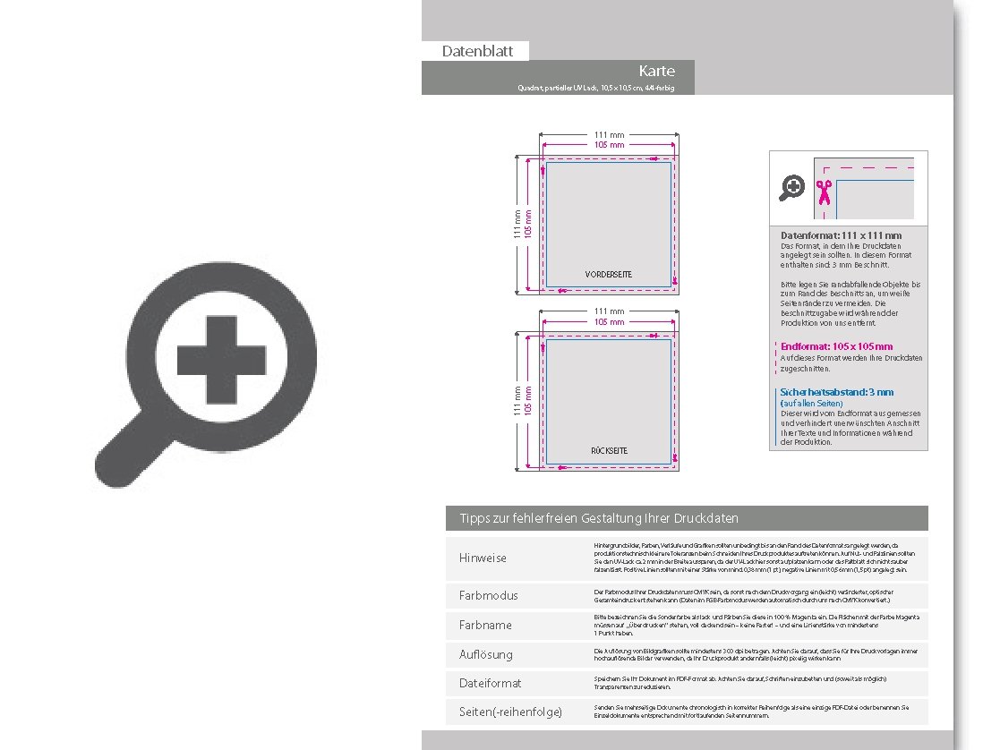 Product Bild hochzeitskarte_105_x_105_mm_4_4_farbig_mit_beidseitig_partieller_uv-lackierung